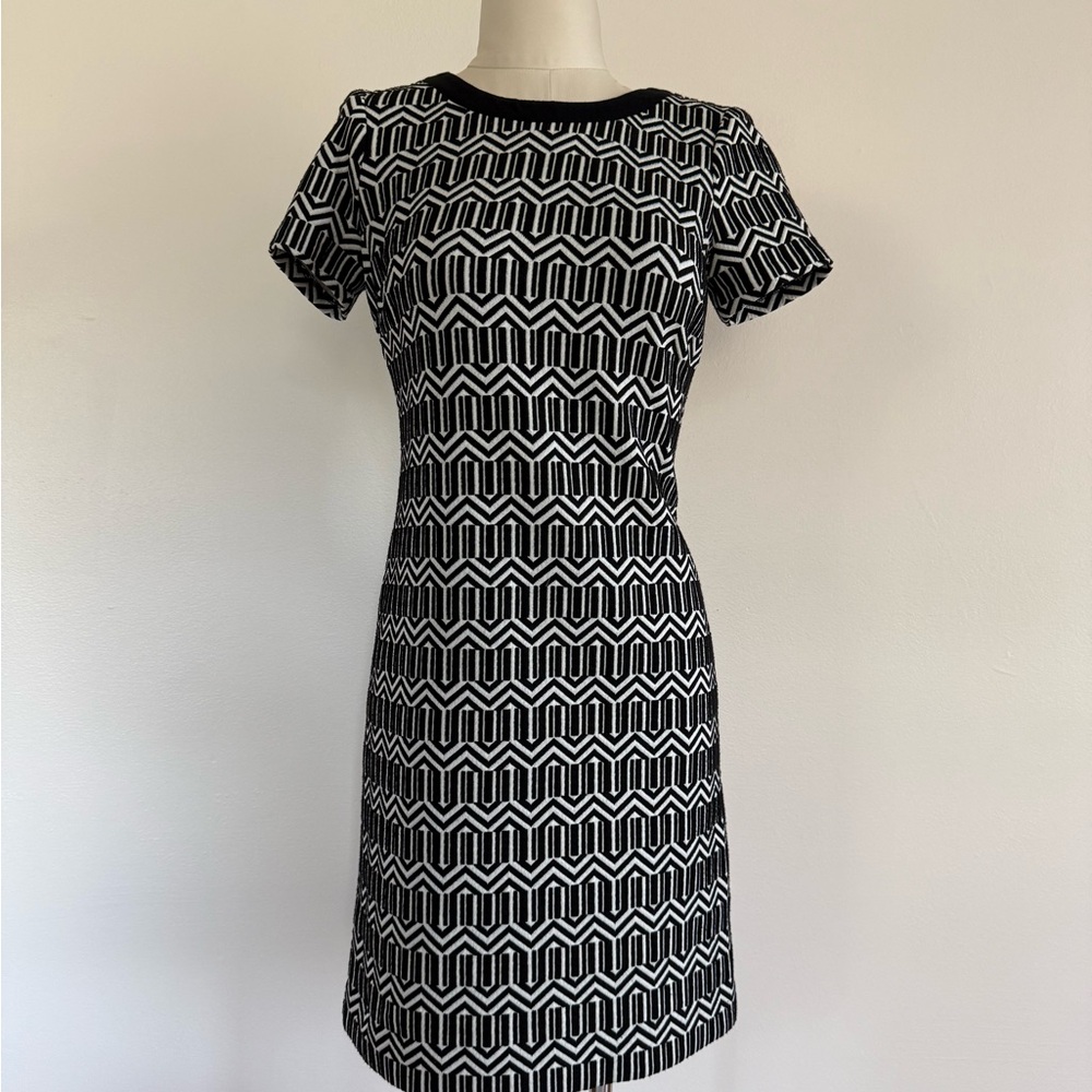 Banana Republic Black and White Zigzag Mini Dress ladies 2